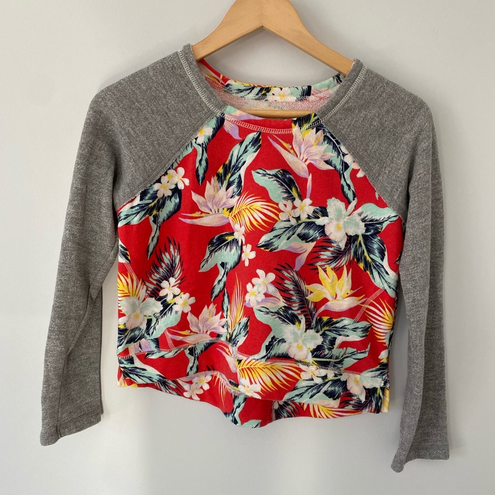 Billabong Hawaiian print girls size large sweatshirt